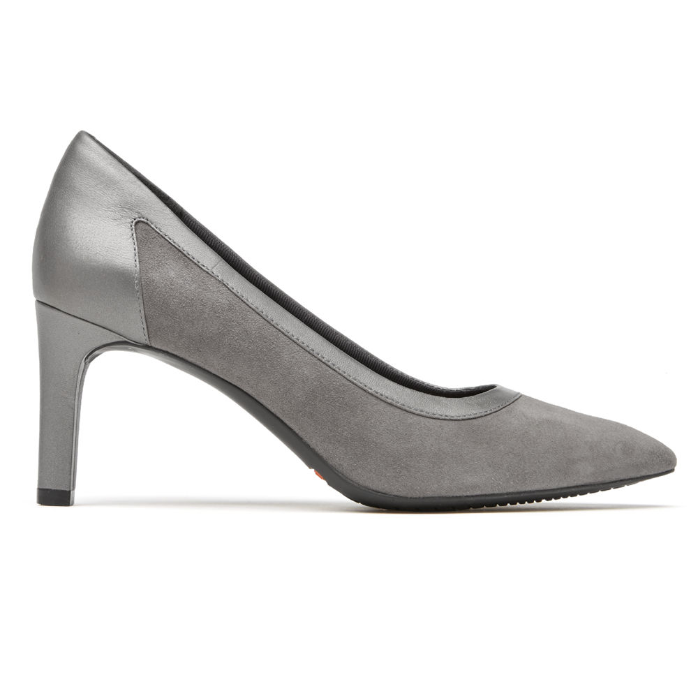 Rockport Womens Total Motion Valerie Luxe Pieced - Heels Grey - ZPD610289